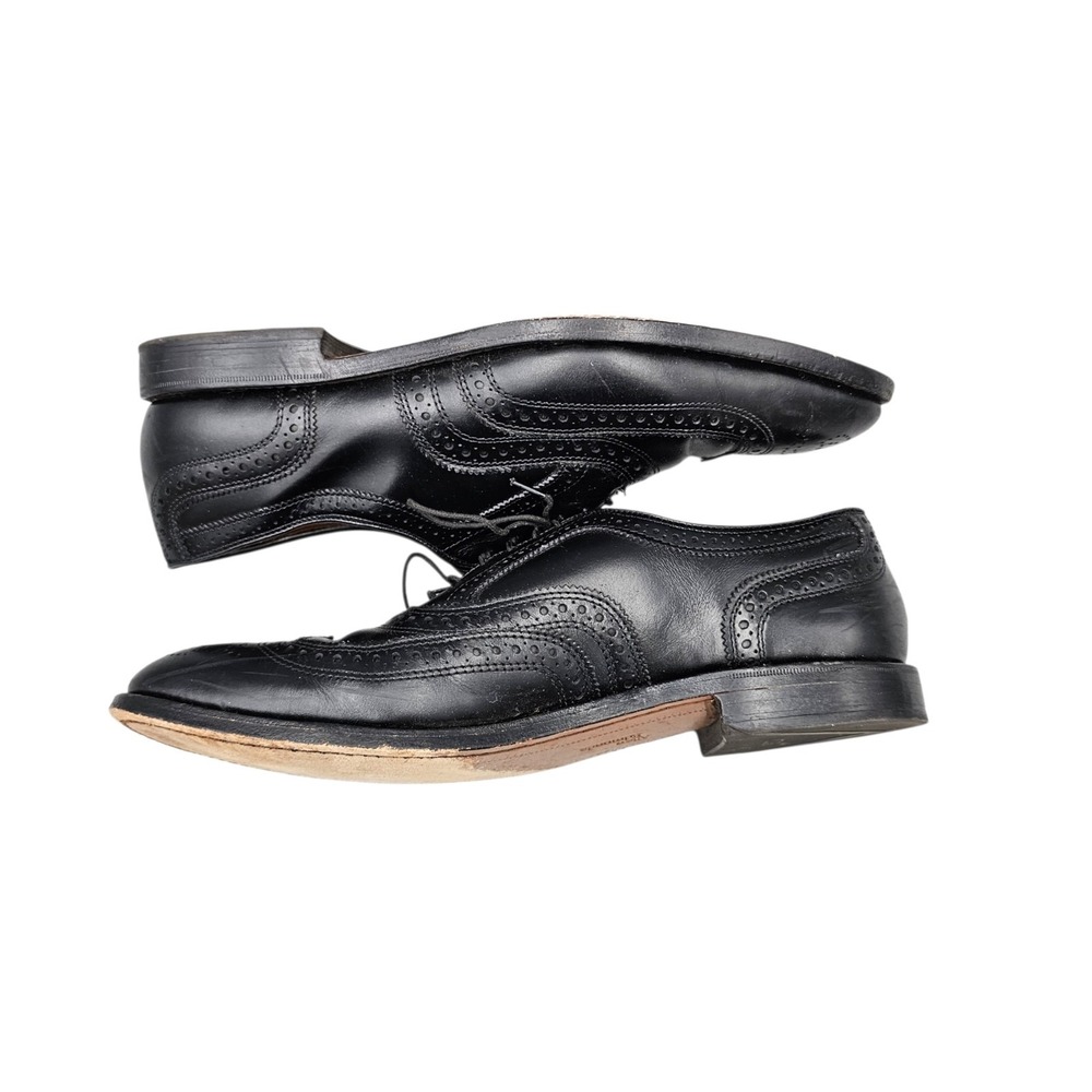Allen Edmonds Men's Size 11 D McAllister Black Leather Wingtip Brogue Oxfords - Picture 7 of 8